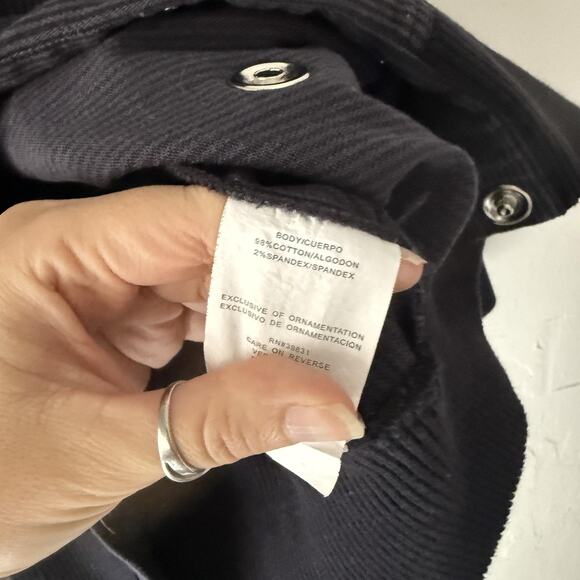 JoJo Jacket Y2k XL Cropped Button Up 3/4 Sleeve Ribbed Pockets Retro Going Out - Picture 5 of 8